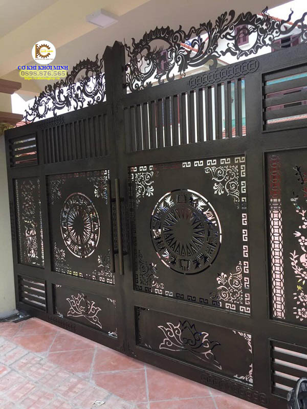cửa cổng sắt cắt cnc đẹp