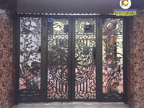 mẫu cửa cổng sắt cắt cnc đẹp