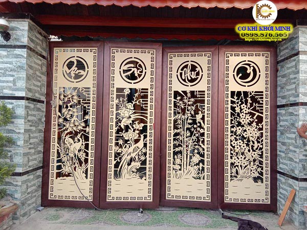 cửa cổng sắt cắt cnc đẹp