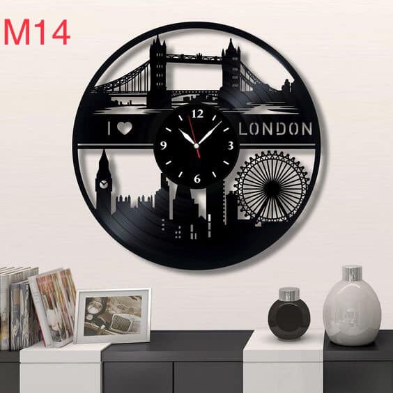 đồng hồ treo tường trang trí phòng khách