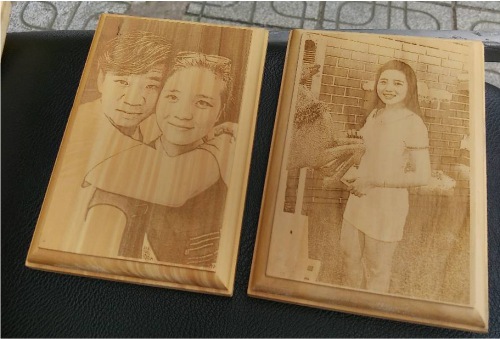 khắc laser tranh gỗ